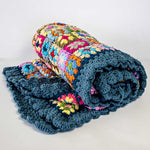 Handmade Afghan Blanket & 2 Cushions