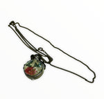 Vintage Necklace with Glass Locket Pendant