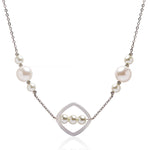 Necklace with Faux Pearl Beads