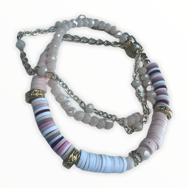 Peach & Gold Promise Bracelet Set