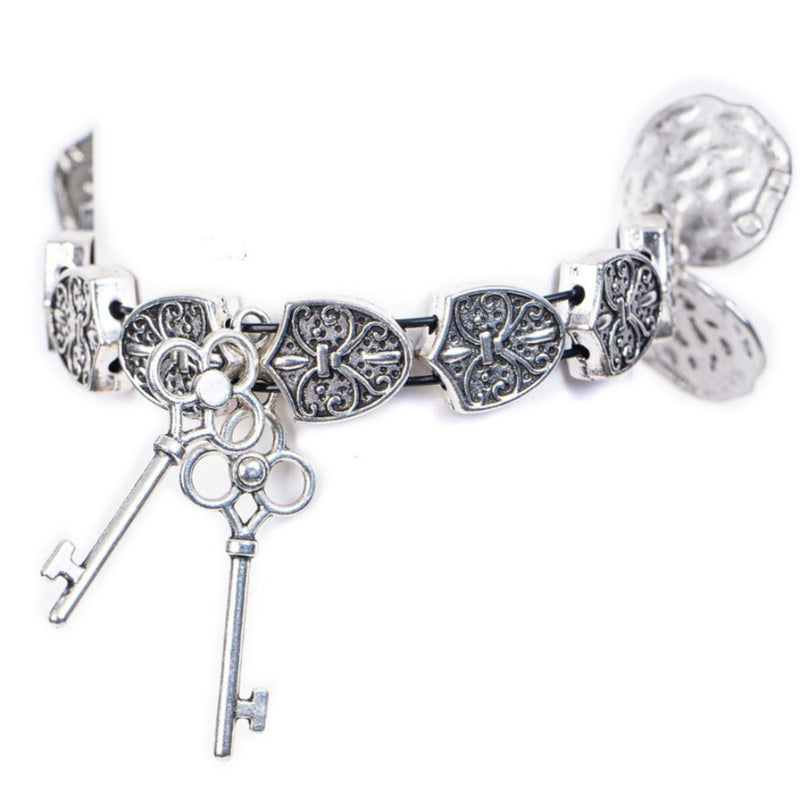 Key Design Silver Bracelet