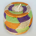 Handmade Woven Basket with Lid