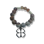 Four Leaf Clover Multicolored Stretch Bracelet