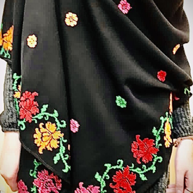 Floral Embroidered Shawl