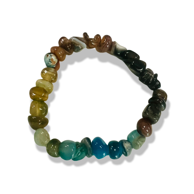 Multicolored Gemstone Beaded Stretch