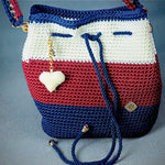 Handmade Tricolor Crochet Bag