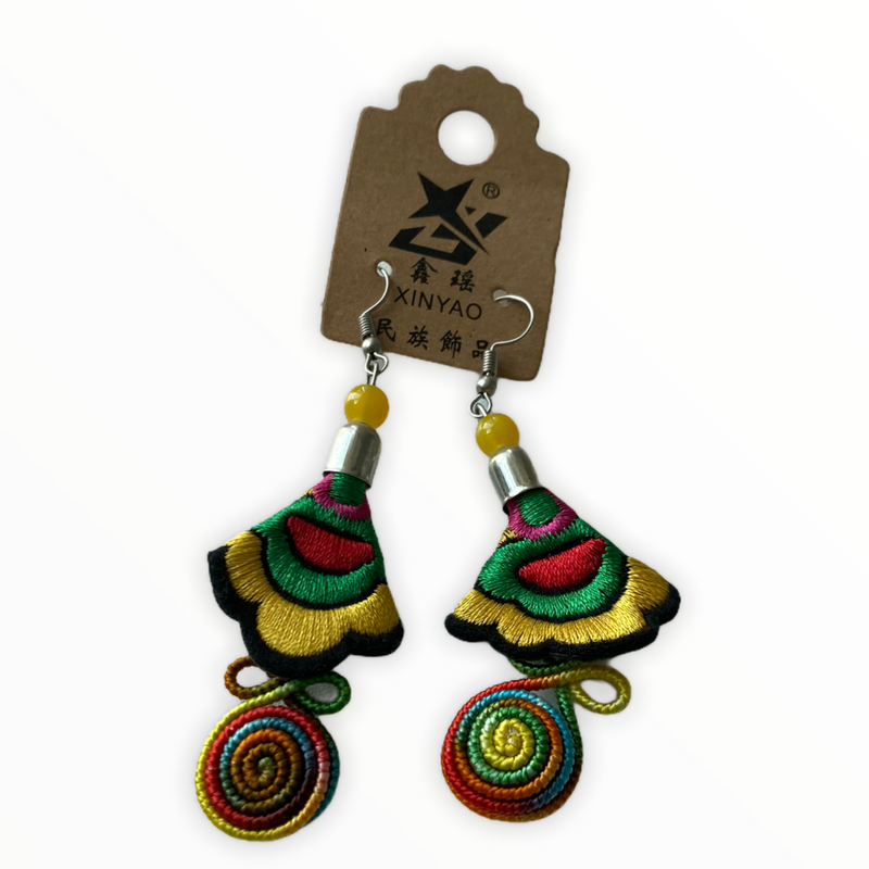 Embroidered Earring- Multi Color