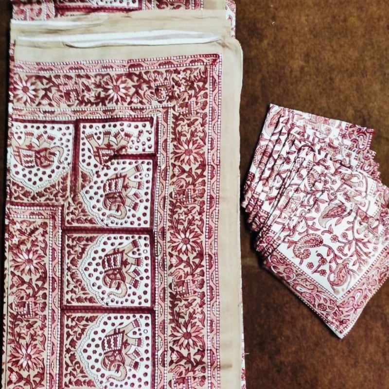 Hand Block Printed Table Cloth