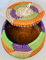 Handmade Woven Basket with Lid