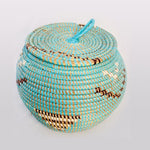 Modern African Basket Blue-Green