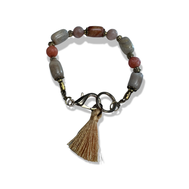 Beaded Bracelet with Tassel